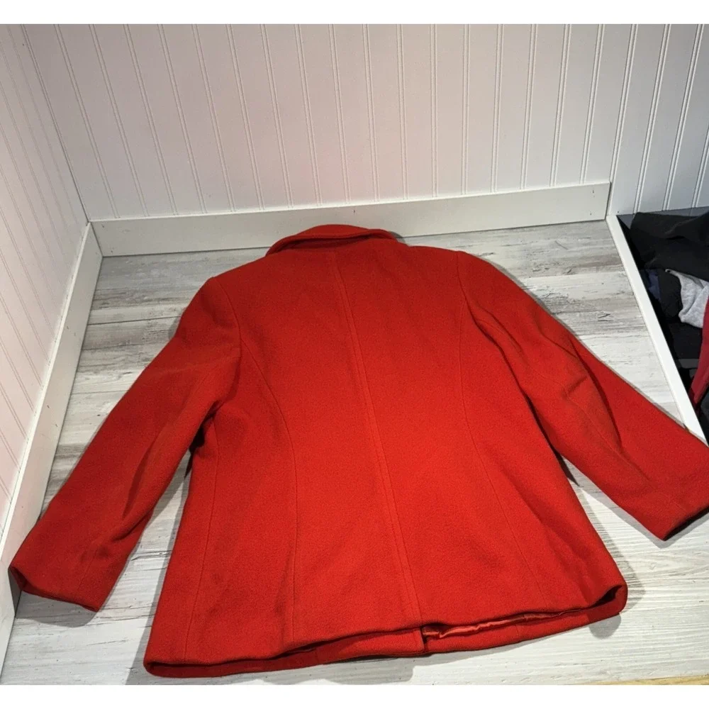 Mackintosh Size 10-11 Red Wool Authentic Peacoat Coat Jacket‎ Made In USA